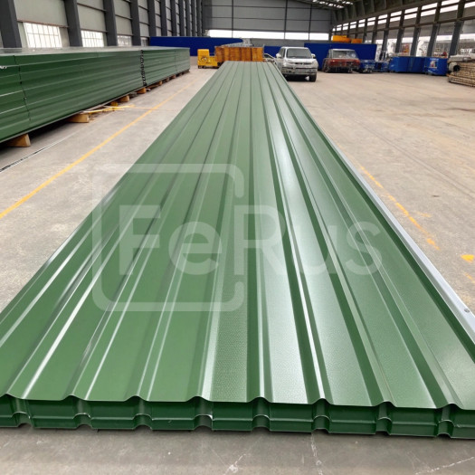 Профнастил С20 полиэстер (Zn100-180) 0,35х1100х1200 мм, RAL 6005