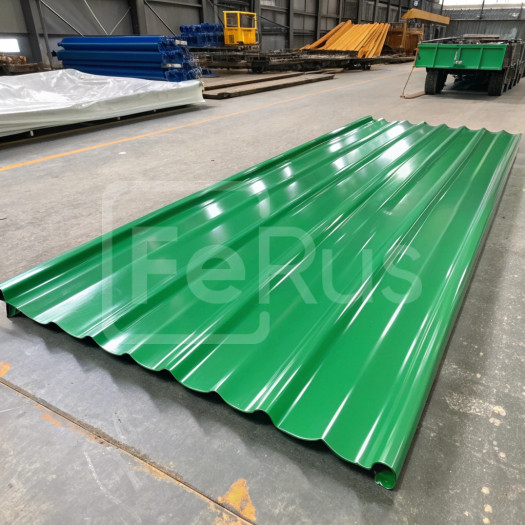 Профнастил С20 полиэстер (Zn100-180) 0,45х1100х1200 мм, RAL 6020